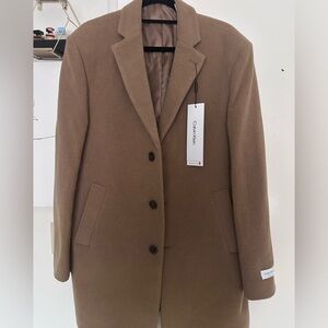 Calvin Klein slim fit brown coat